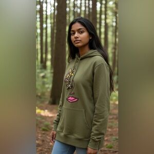 NEW Graphic design LGBQ  PEACE PROJECT 
Olive Green long sleeve